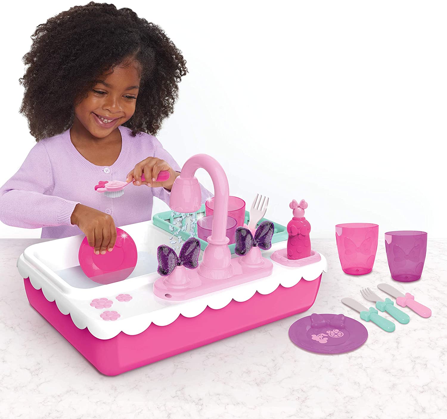 Pretend Play Working Sink Kids Kitchen Set Toys