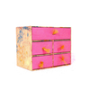 5"x5"x3 Cardboard Printed Pink Color Paper Jewelry Box