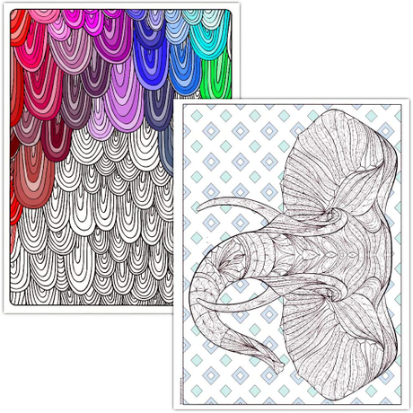 Adult Coloring Book Bundle with 10 Deluxe Coloring Books for Adults And Teens (Over 250 Stress Relieving Patterns)
