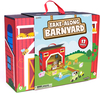 Take Along Barnyard Toy Foldable Barn Box with Farm Animals for Kids