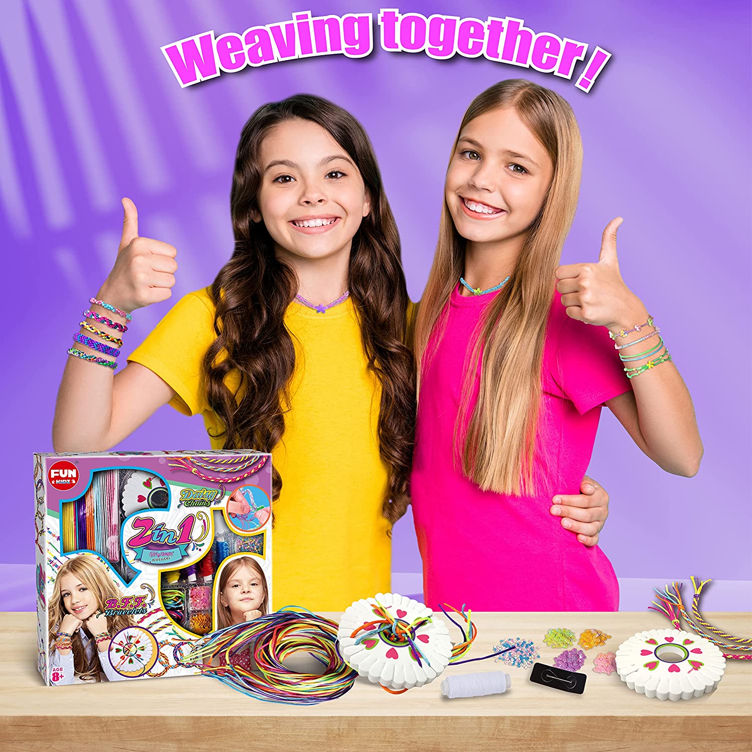 Bracelet Kit Charming Bracelet Making Kits with Summer Daisy Sequins Beads