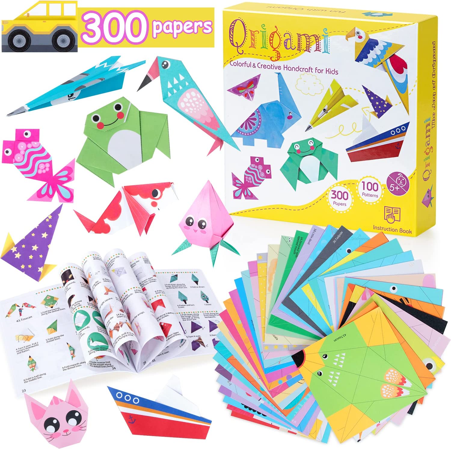 5.5Inch 300 Sheets Origami Paper Kit for Adults