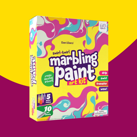 Marbling Paint Art Kit for Kids - Arts And Crafts for Girls & Boys Ages 6-12