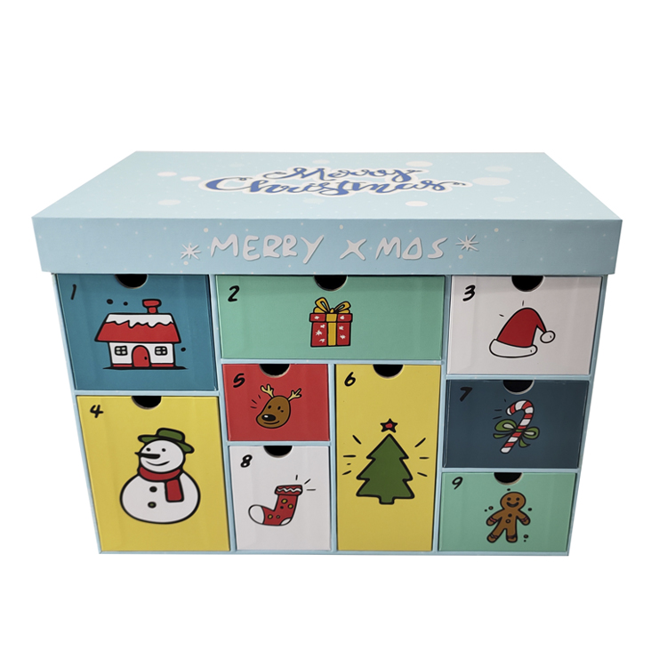 Handmade Custom Design Christmas Advent Calendar Packaging Box Candle Gift Box
