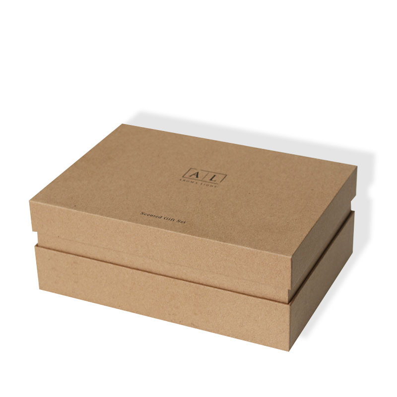 Kraft Paper Lid And Base Box for Two Candle Gift Set