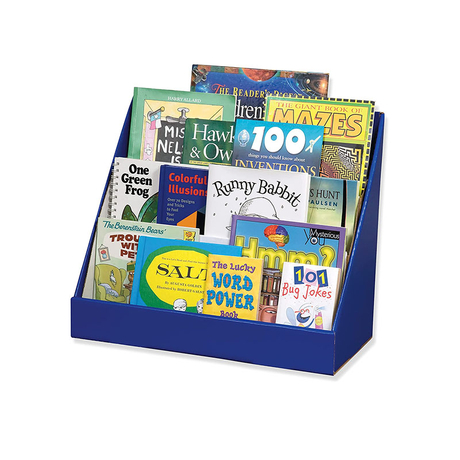 17"H X 20"W X 10"D 1 Unit Classroom Keepers Blue 3-Tiered Book Shelf 