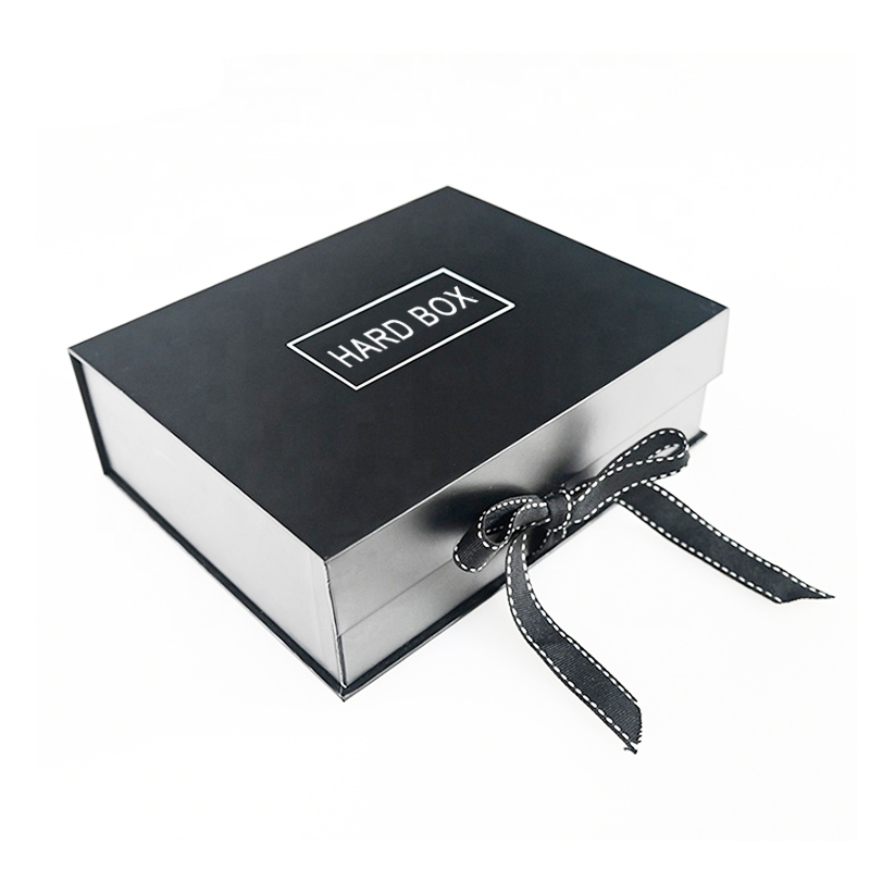 Luxury Hair Shoe Folding Foldable Magnetic Packaging Gift Box with Ribbon Custom Paper Rigid Boxes Coated Paper