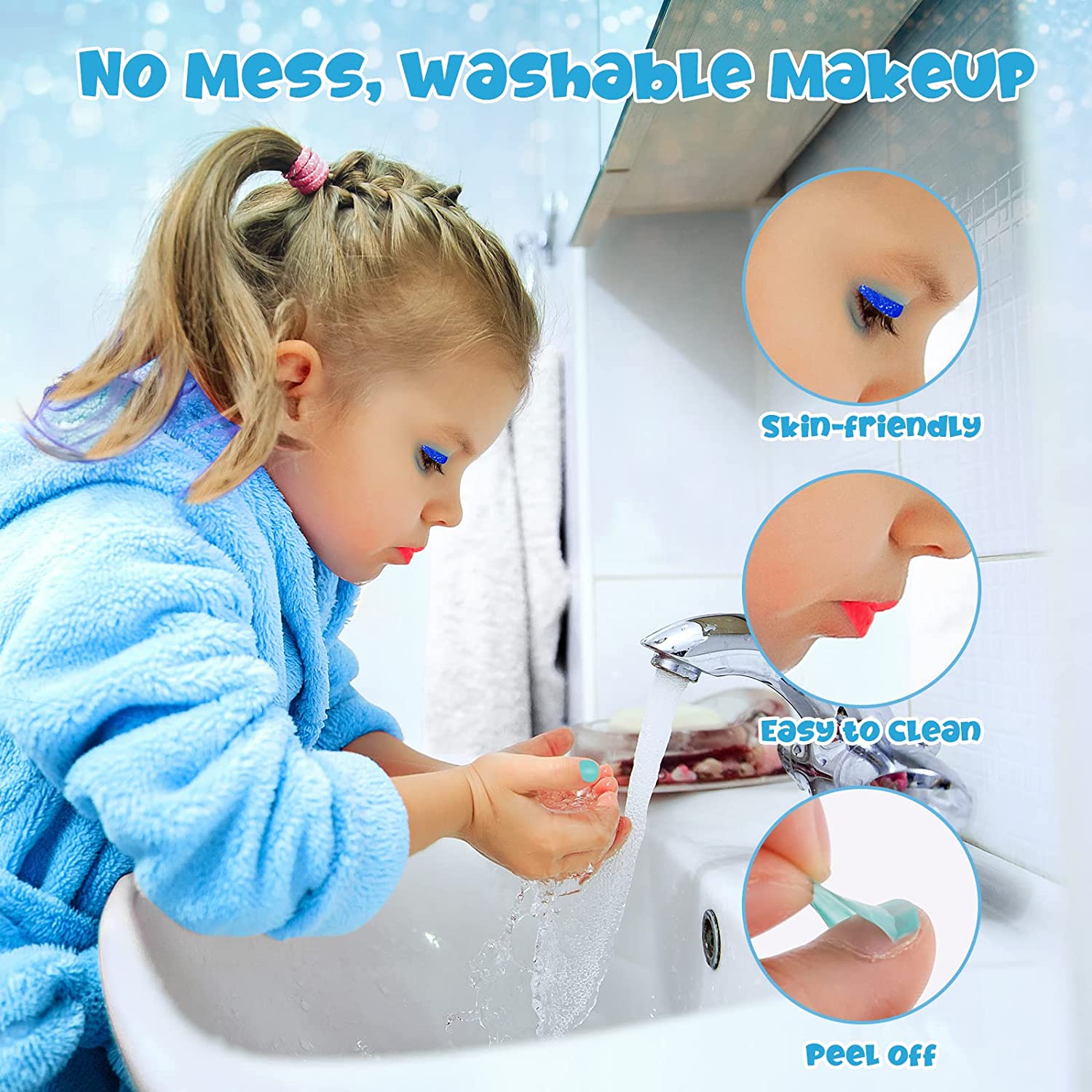 29 Pcs Washable Makeup Set for Kids