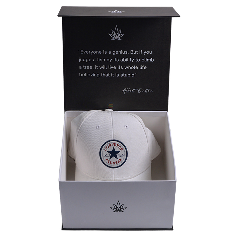 Custom Logo Printing Magnetic Square Vintage Baseball Snapback Hat Gift Boxes