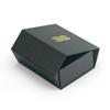 Custom Gold Hot Stamping Rigid Cardboard Book Shaped Folding Gift Box