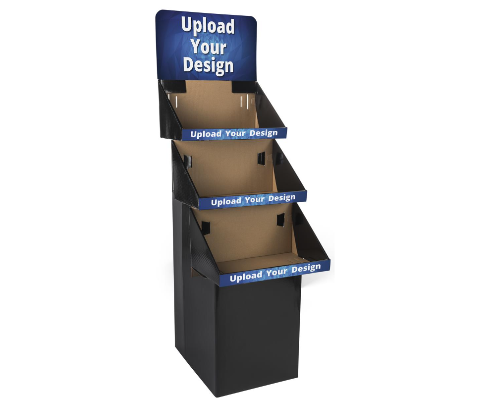 Custom Printing-Black Removable Header Product Display Stand