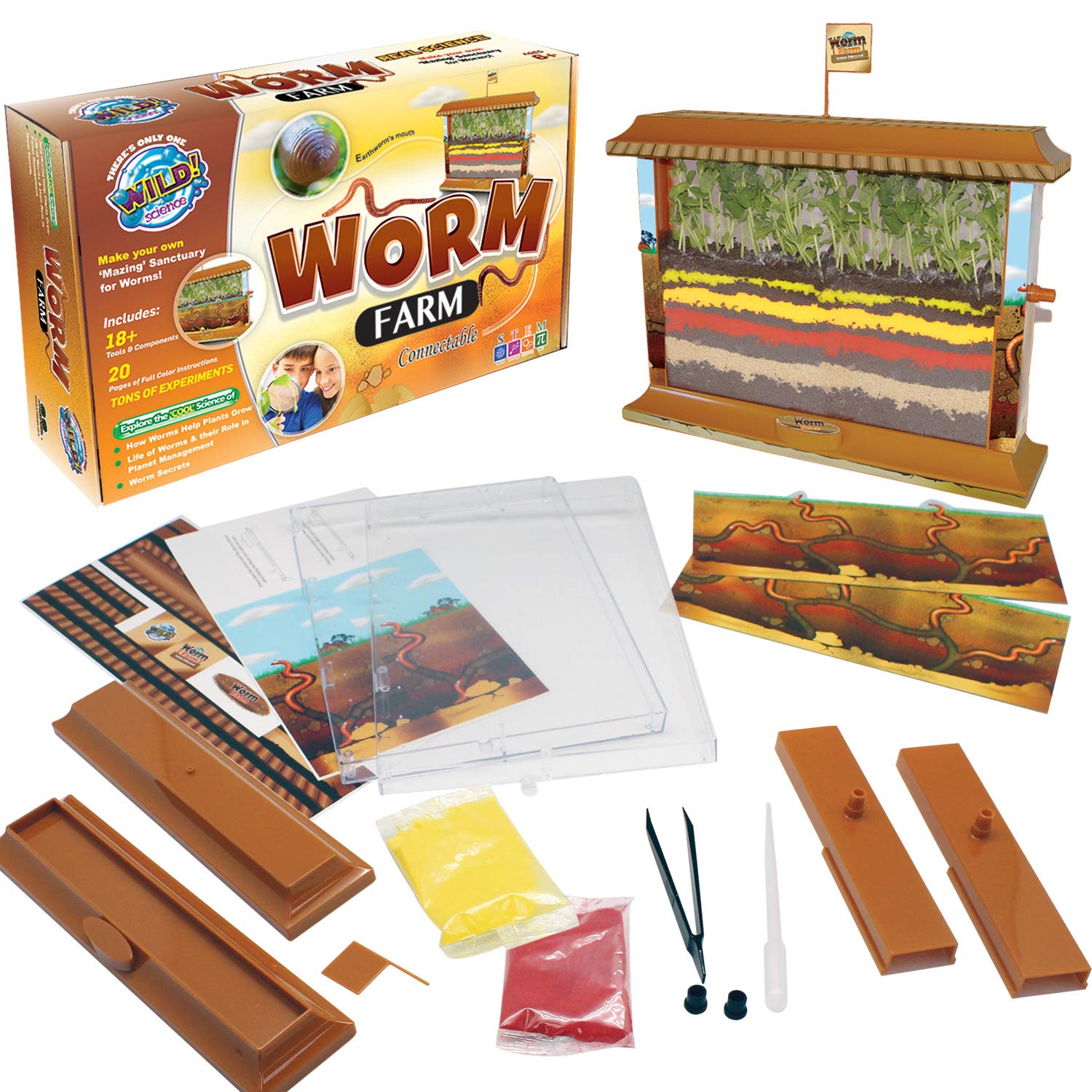 Ages 6+ Science Worm Farm Kit