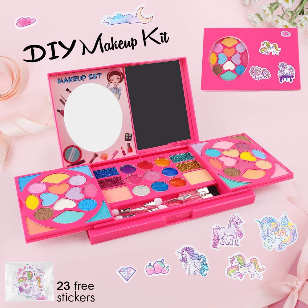 35 Pcs Washable Toddler Girl Toys Real Cosmetic Makeup Set Kit