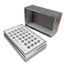 Custom Metallic Silver Color Essential Oil Gift Box Packaging with EVA Slots