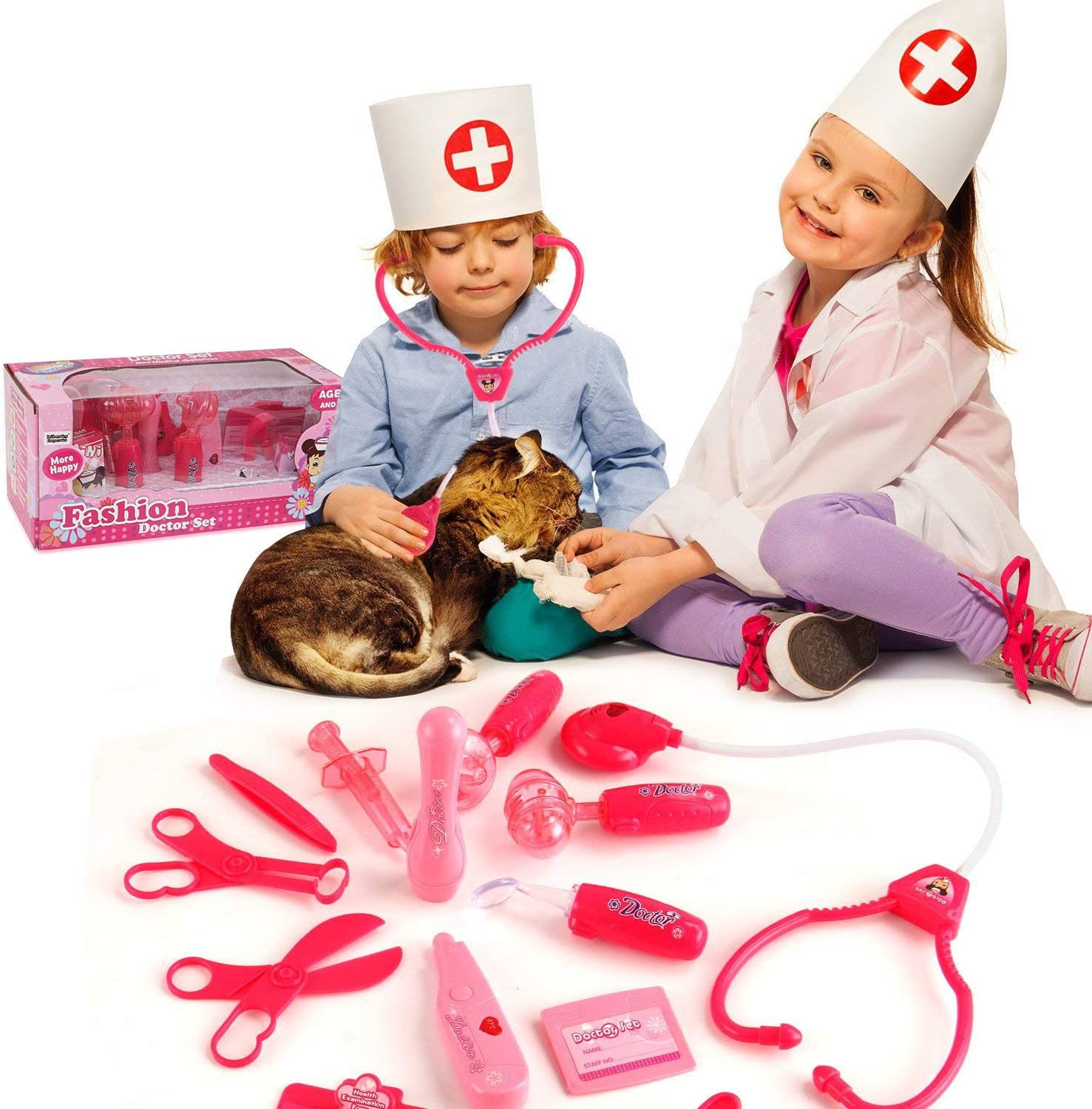 29 PCS Pretend Play Medical Tools Kids Doctor Playset 