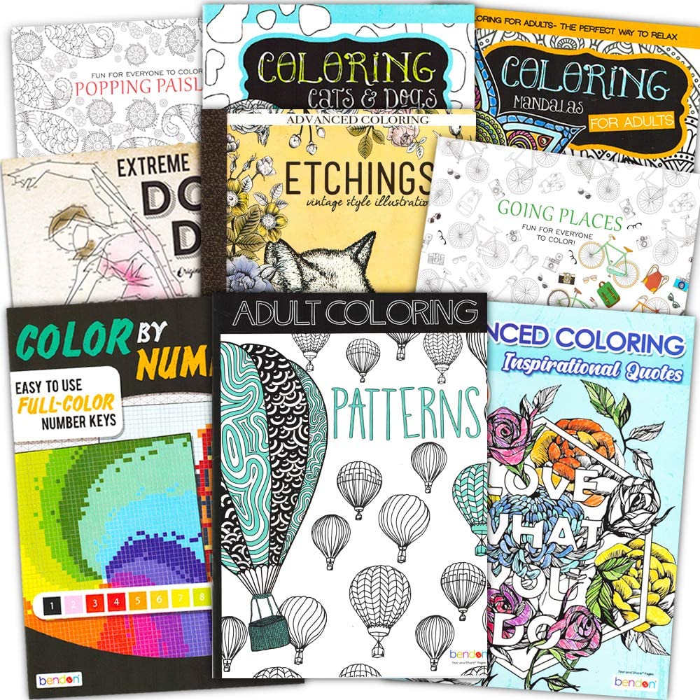 Bundle with 10 Counts Adult Coloring Set